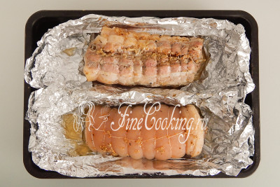 Когда пройдет указанное время, разворачиваем фольгу