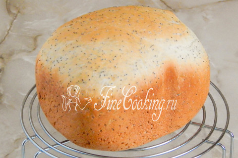 Белый хлеб с маком в хлебопечке. Шаг 9
