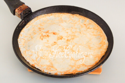 Блинный торт с курицей и грибами. Шаг 20