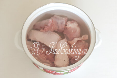 Домашний холодец из индейки без желатина. Шаг 3