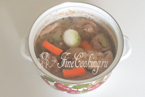 Домашний холодец из индейки без желатина. Шаг 8