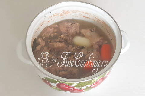 Домашний холодец из индейки без желатина. Шаг 9