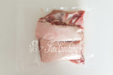 Домашняя грудинка из свинины, запеченная в духовке (с нитритной солью). Шаг 4