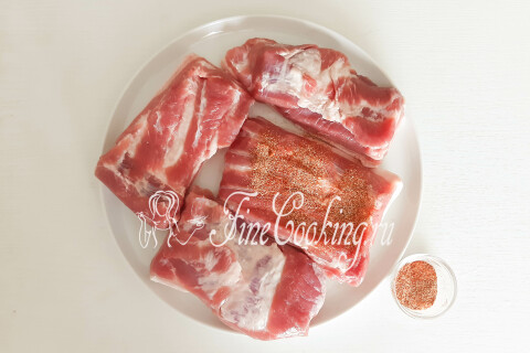 Домашняя грудинка из свинины, запеченная в духовке (с нитритной солью). Шаг 7
