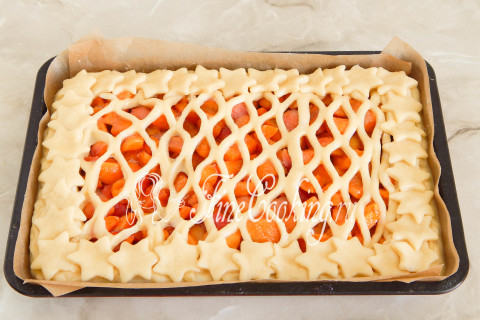 Дрожжевой пирог с абрикосами. Шаг 23