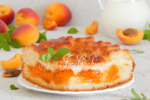 Дрожжевой пирог с абрикосами. Шаг 25