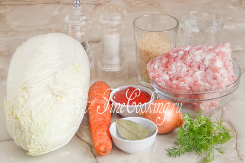 Голубцы с пекинской капустой. Шаг 1