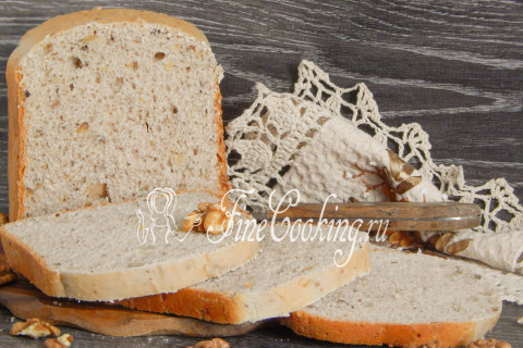 Хлеб с грецкими орехами в хлебопечке. Шаг 10