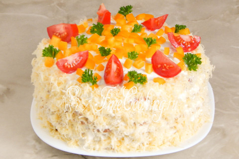 Кабачковый торт с помидорами. Шаг 18