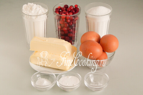 Кекс с клюквой. Шаг 1