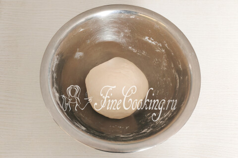 Слоеные лепешки с зеленым луком на сковороде (постные). Шаг 8