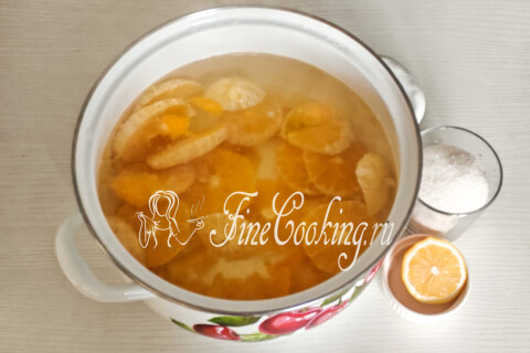 Компот из апельсинов в кастрюле. Шаг 6