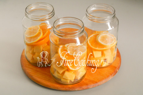 Компот из тыквы с апельсином и лимоном на зиму. Шаг 5