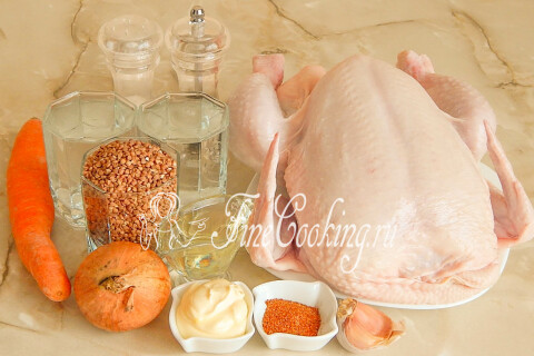 Курица, фаршированная гречкой. Шаг 1