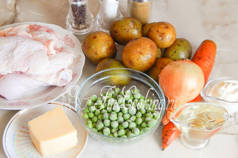 Курица, запеченная с овощами. Шаг 1