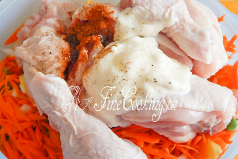 Курица, запеченная с овощами. Шаг 5