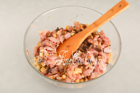 Куриные ножки, фаршированные грибами. Шаг 12