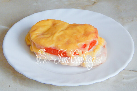 Куриные отбивные с помидорами и сыром. Шаг 12