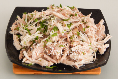 Курник с курицей и блинами. Шаг 26