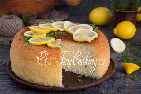Готовое блюдо: Лимонный пирог в мультиварке