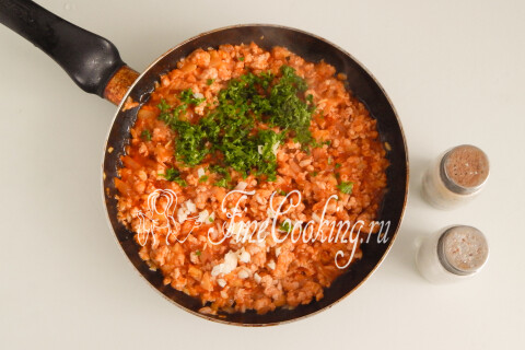 Лодочки из кабачков с фаршем и сыром в духовке. Шаг 8