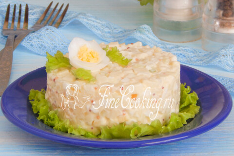 Готовое блюдо: Луковый салат с яблоком