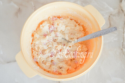 Маффины с сыром и ветчиной. Шаг 8