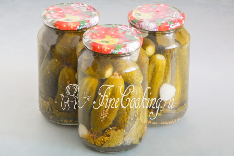 Маринованные огурцы с горчицей на зиму. Шаг 17