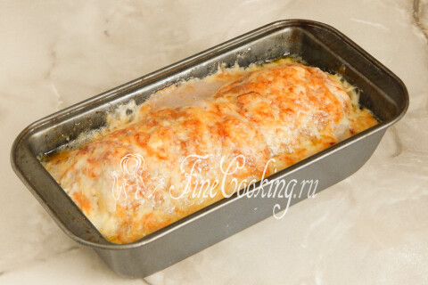 Митлоф (мясной хлеб) с яйцом. Шаг 9