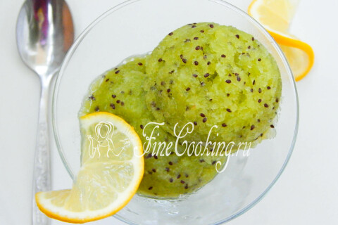 Готовое блюдо: Мороженое из киви