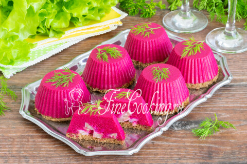 Мусс из свеклы с селедкой. Шаг 13