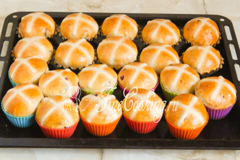 Пасхальные крестовые булочки (Hot Cross Buns). Шаг 17