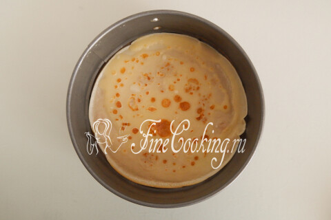 Печеночный торт с блинами. Шаг 16