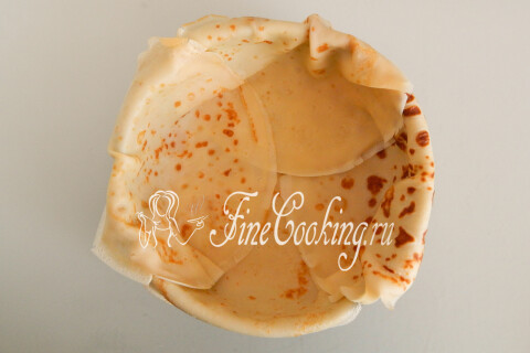 Печеночный торт с блинами. Шаг 17