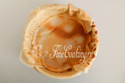 Печеночный торт с блинами. Шаг 19