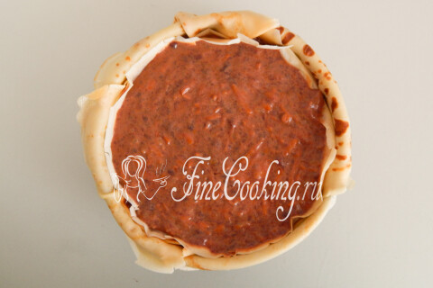 Печеночный торт с блинами. Шаг 20