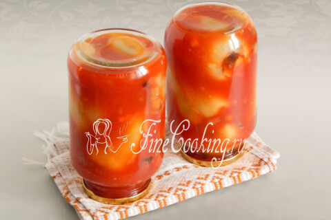 Перец, фаршированный овощами, на зиму. Шаг 17