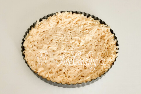 Песочный (тертый) пирог с ревенем и сметаной в духовке. Шаг 13