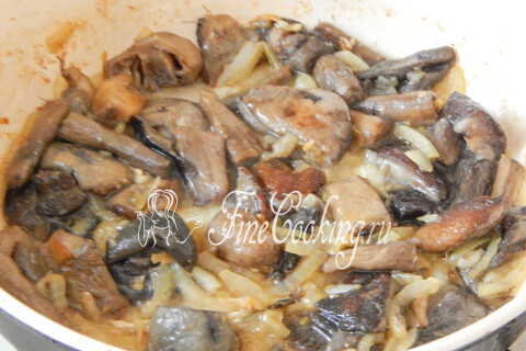 Пицца с курицей и грибами. Шаг 5