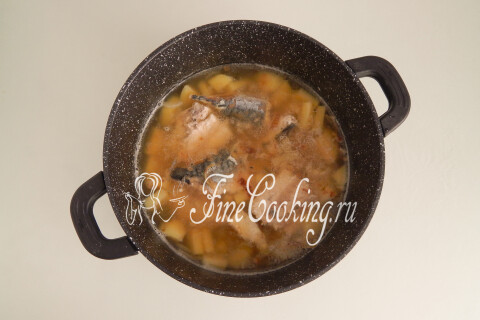 Рыбный суп-пюре со скумбрией. Шаг 10