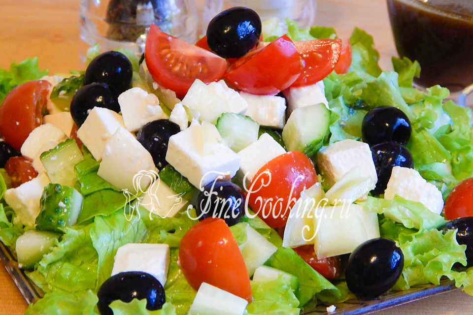 Греческий салат рецепт с брынзой