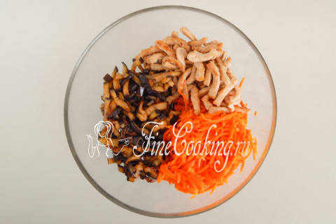 Салат из баклажанов и моркови по-корейски. Шаг 7