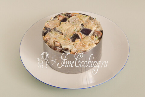 Салат из баклажанов с грибами и луком. Шаг 15