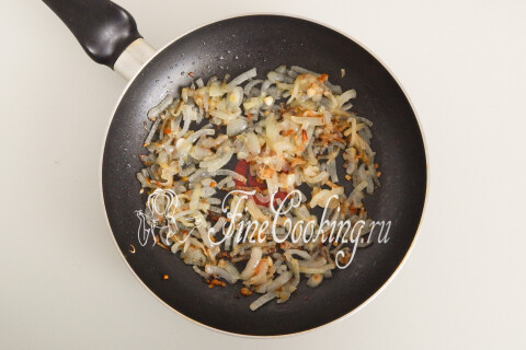 Салат из печени и корейской моркови. Шаг 6