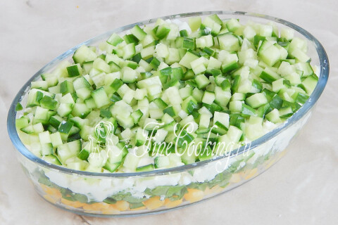 Салат с кукурузой и щавелем. Шаг 8
