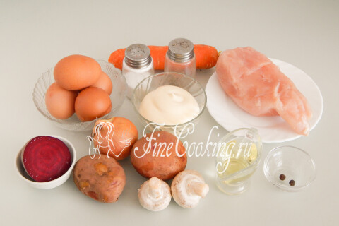 Салат Снеговик на Новый год. Шаг 1