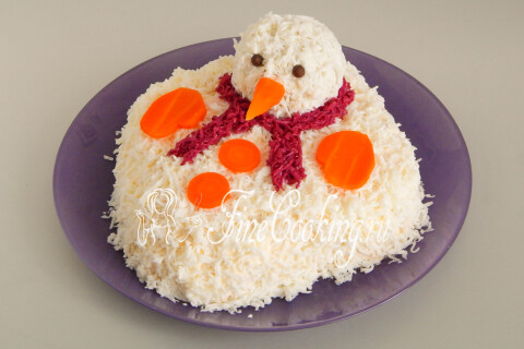 Салат Снеговик на Новый год. Шаг 17