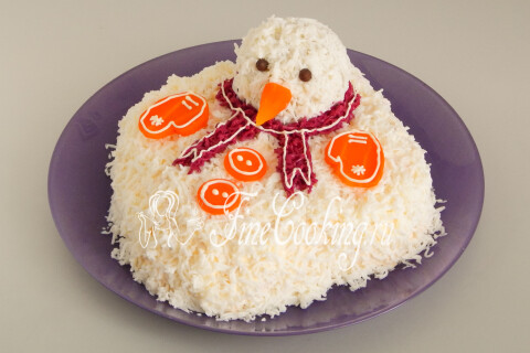 Салат Снеговик на Новый год. Шаг 18