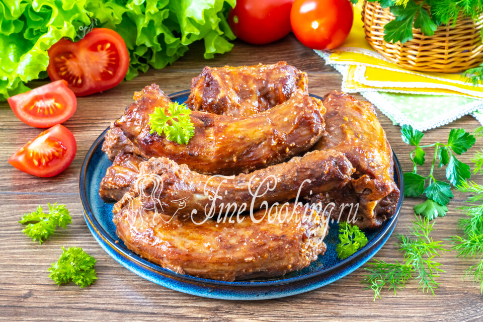 Шеи индейки в духовке — готовое блюдо