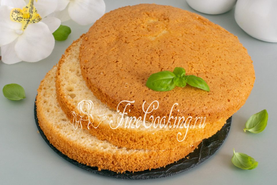 Бисквитный торт очень вкусный и простой рецепт с фото пошагово